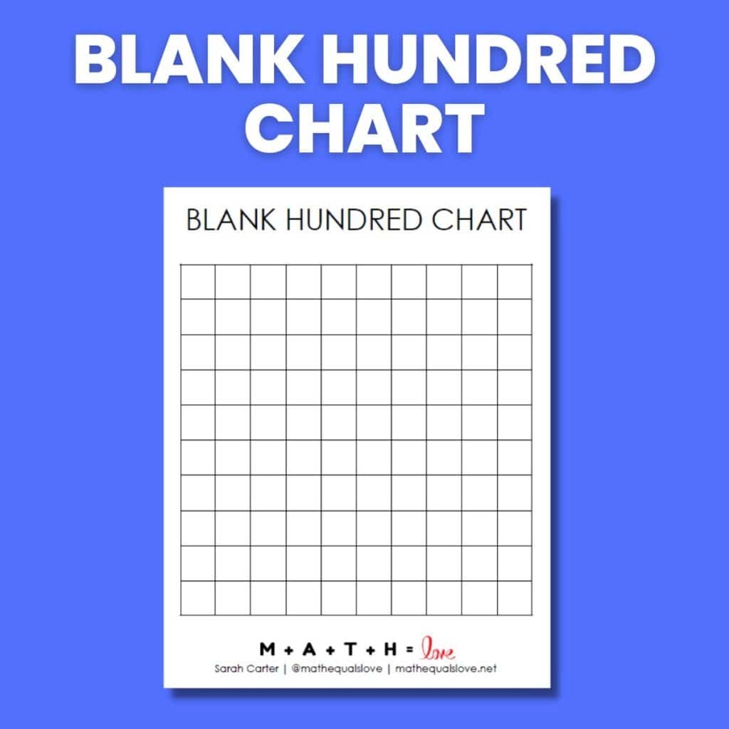Blank Hundreds Chart Printable