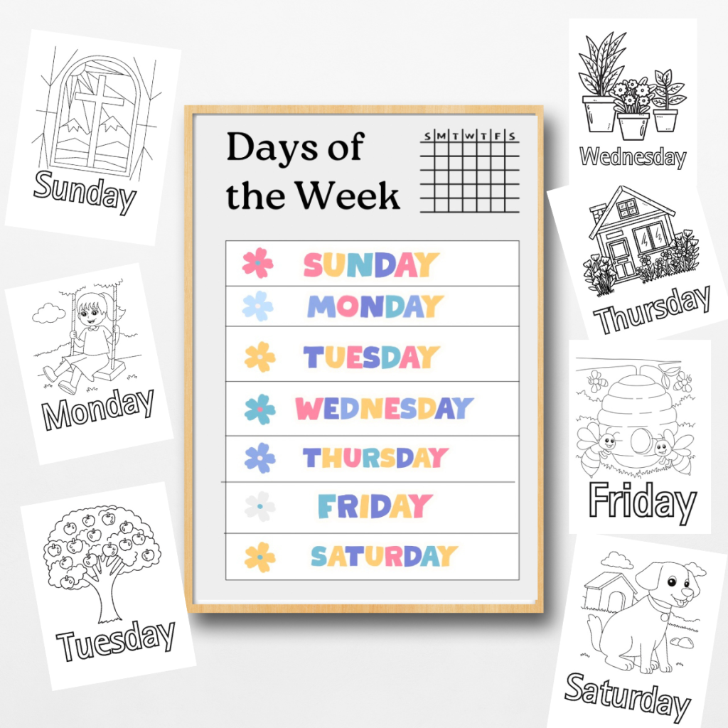 Days Of The Week Free Printable Display And Coloring Sheets Our Life Homeschooling Days Of The Week Free Printable Display And Coloring Sheets Our Life Homeschooling