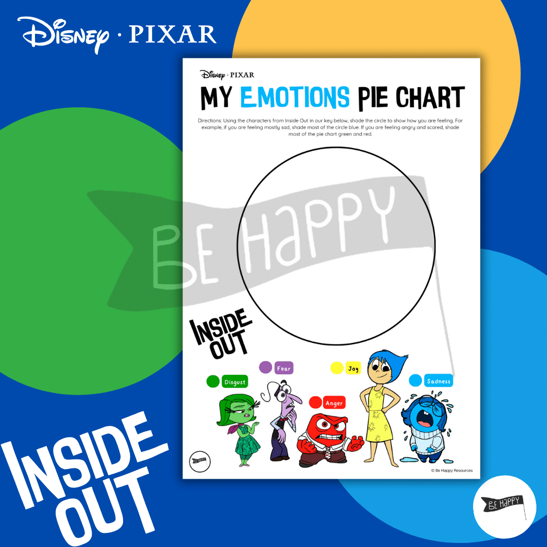 Disney Inside Out Emotions Pie Chart Explore And Communicate Emotions Be Happy Resources