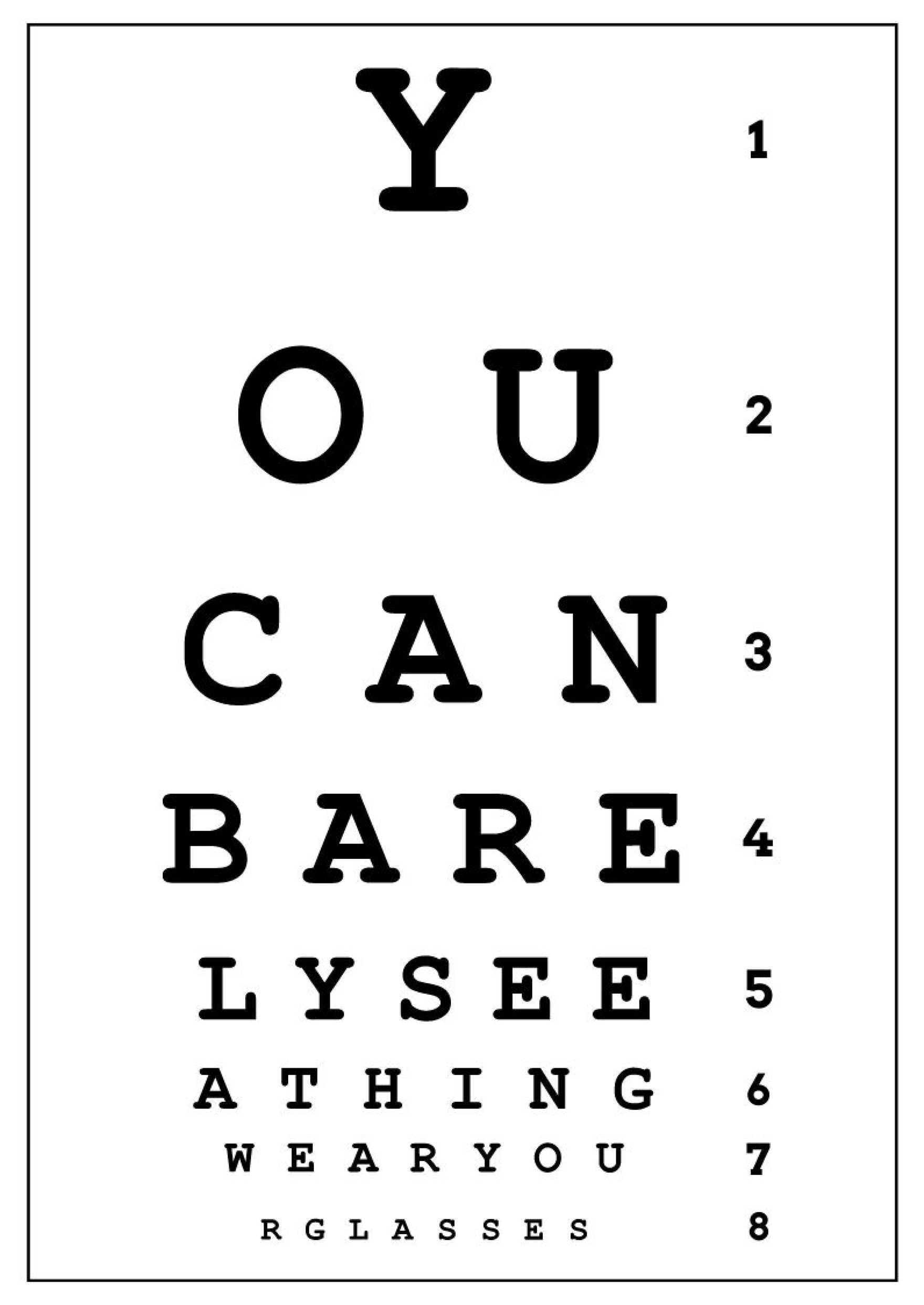 Eye Test Chart In Illustrator PDF Download Template
