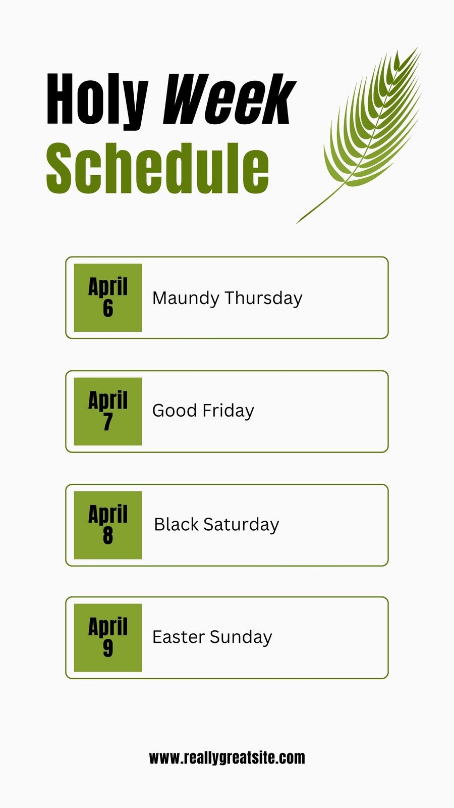 Free And Customizable Holy Week Templates
