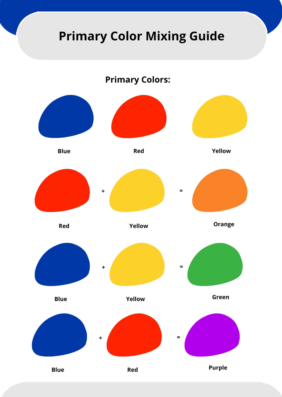 Free Color Mix Chart Templates Editable And Printable