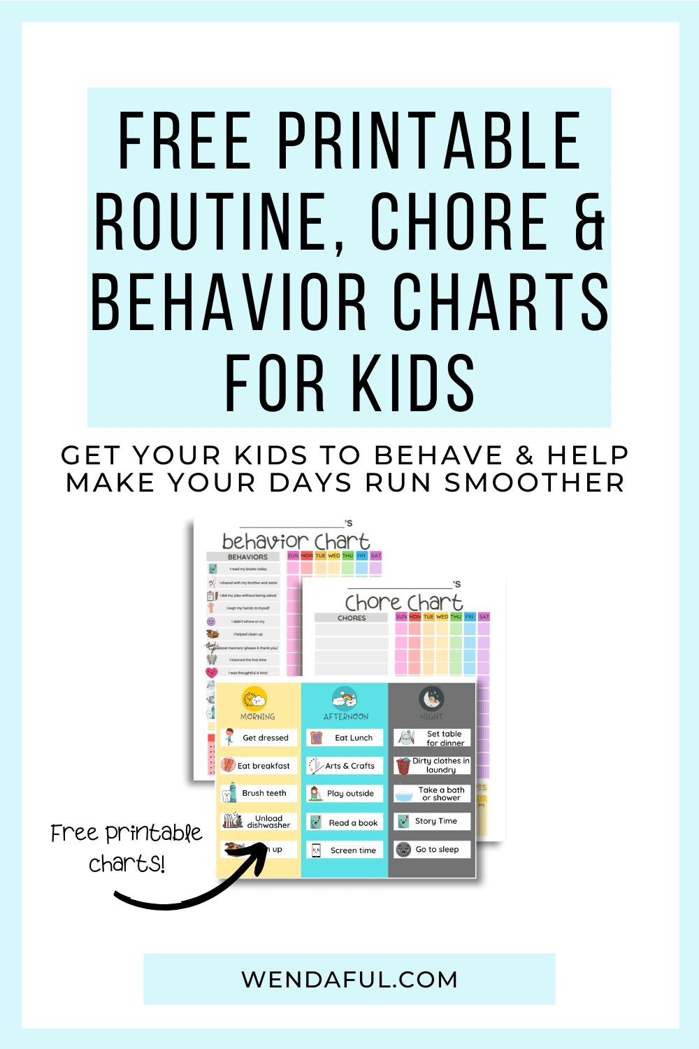 Weekly Behavior Chart Free Printable