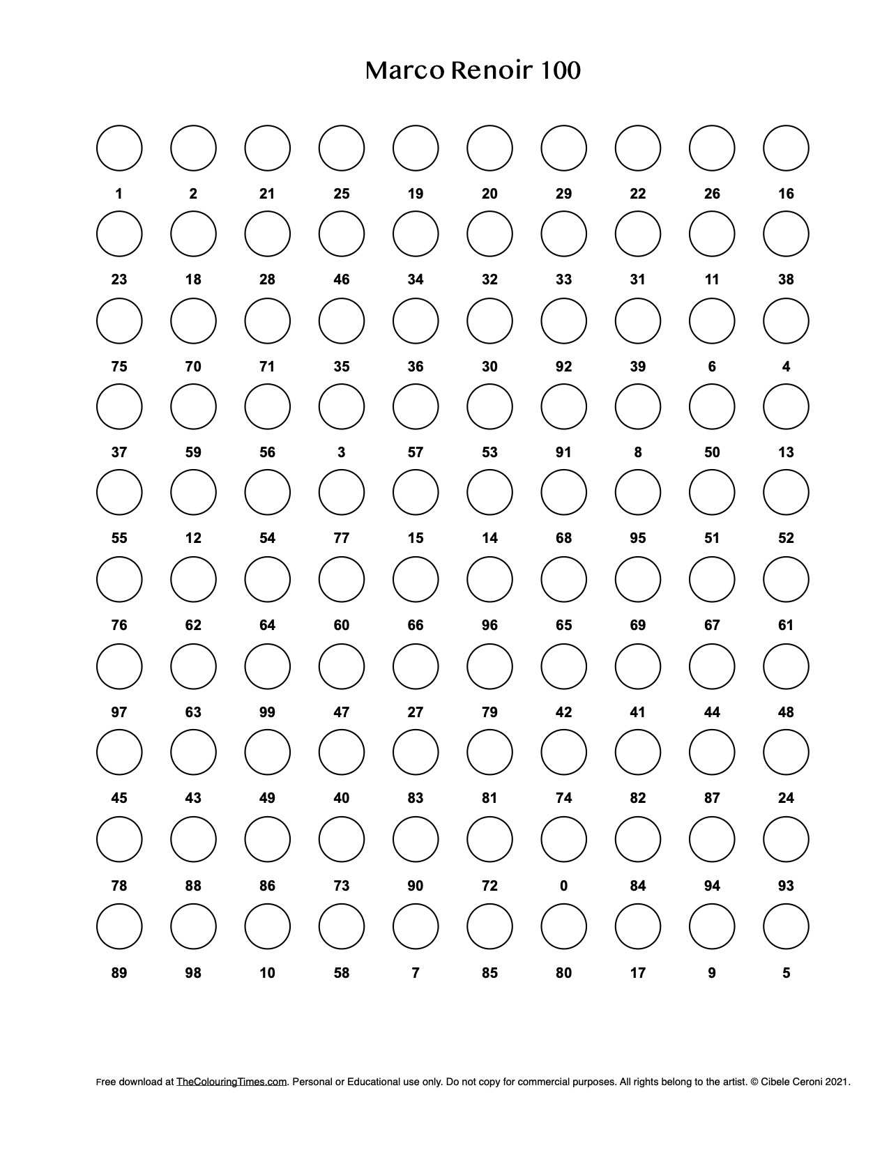 Printable Color Swatch Chart