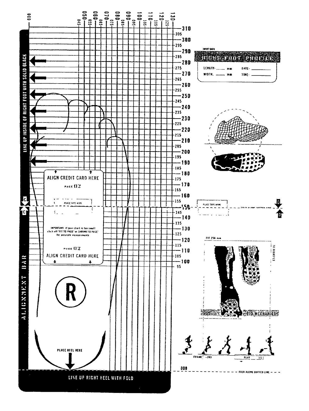 Foot Measuring Chart Printable