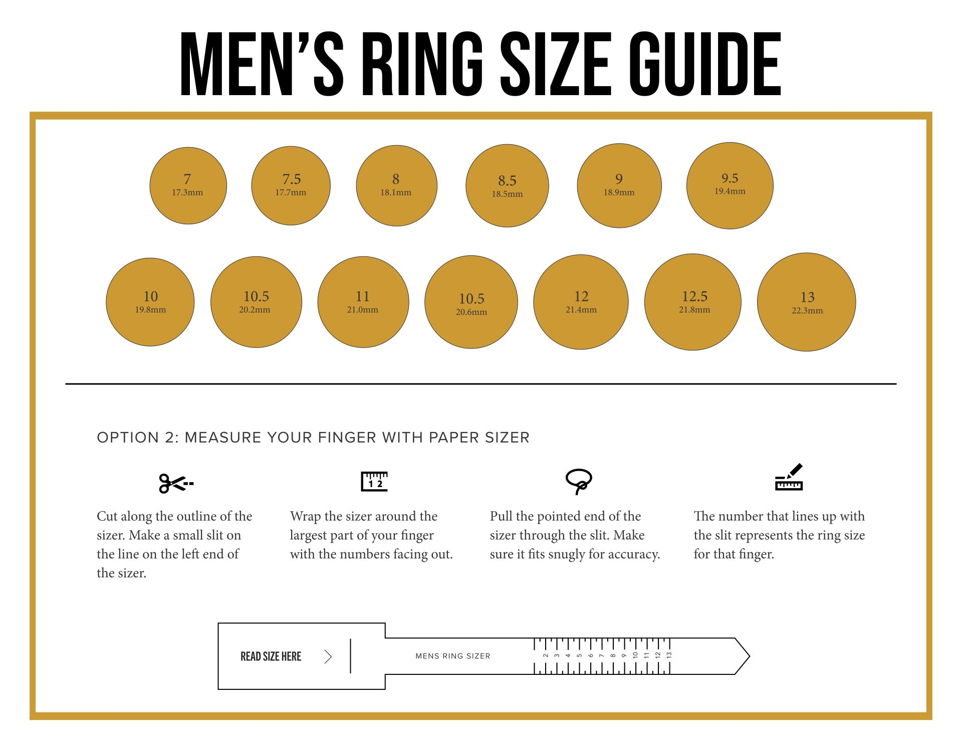 Ring Sizer Printable Chart
