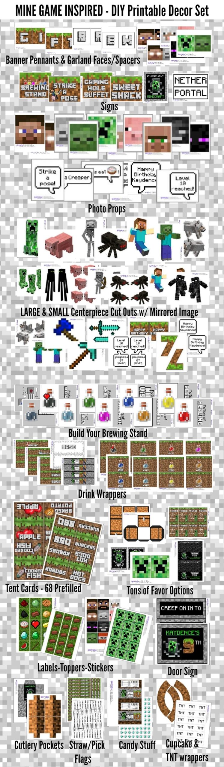 Minecraft Birthday Party Ideas Photo 23 Of 25 Catch My Party