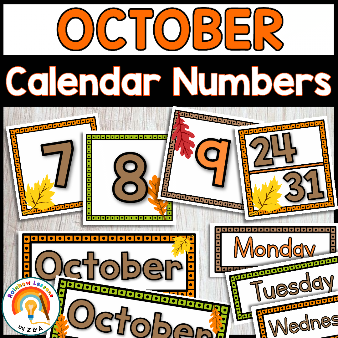 Free Printable Calendar Numbers For Pocket Chart