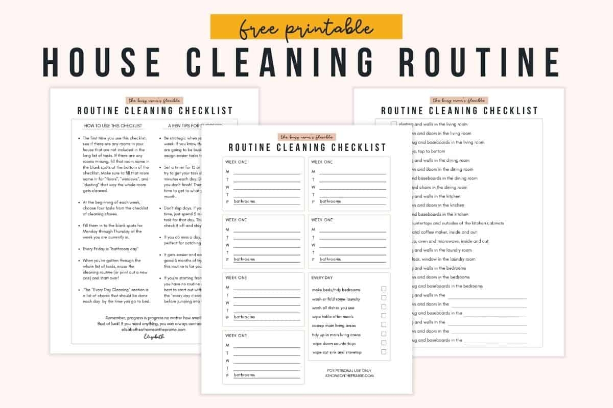 Cleaning Chart Printable