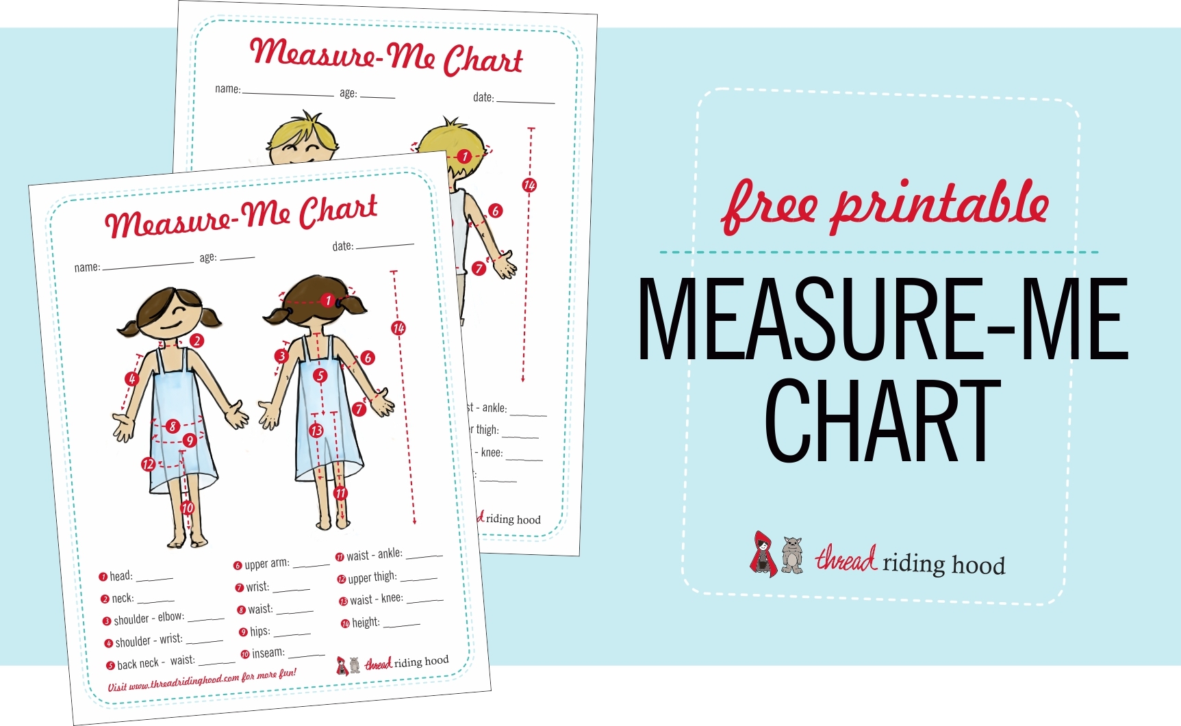 Sew Essential Tips Tricks And Notions 14 Keeping Track free Printable Measurement Chart Thread Riding Hood