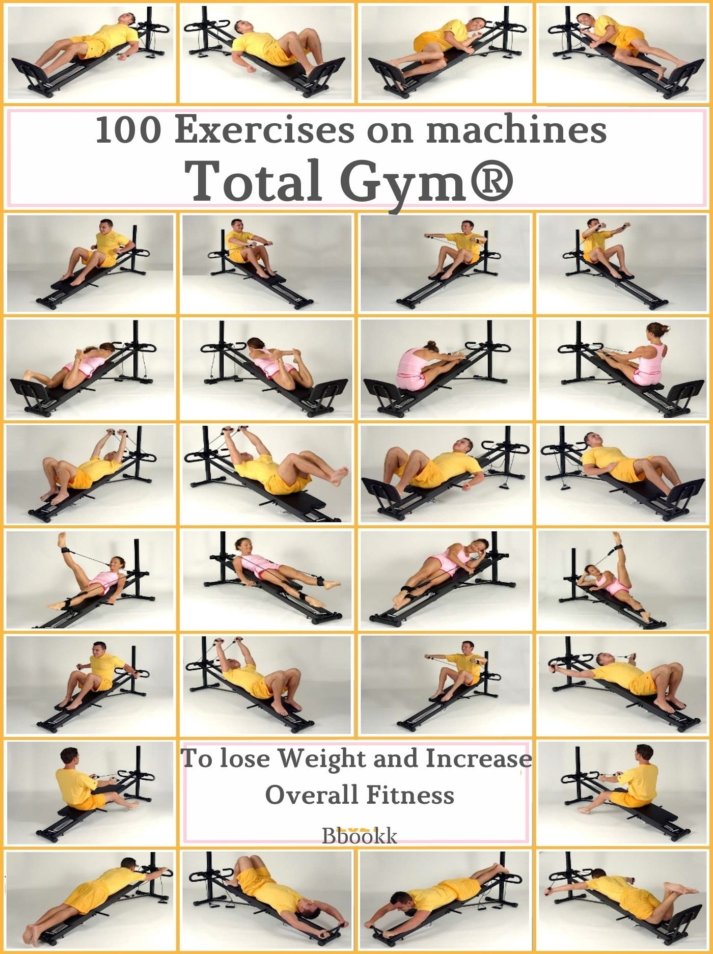 Total Gym Exercise Chart Etsy