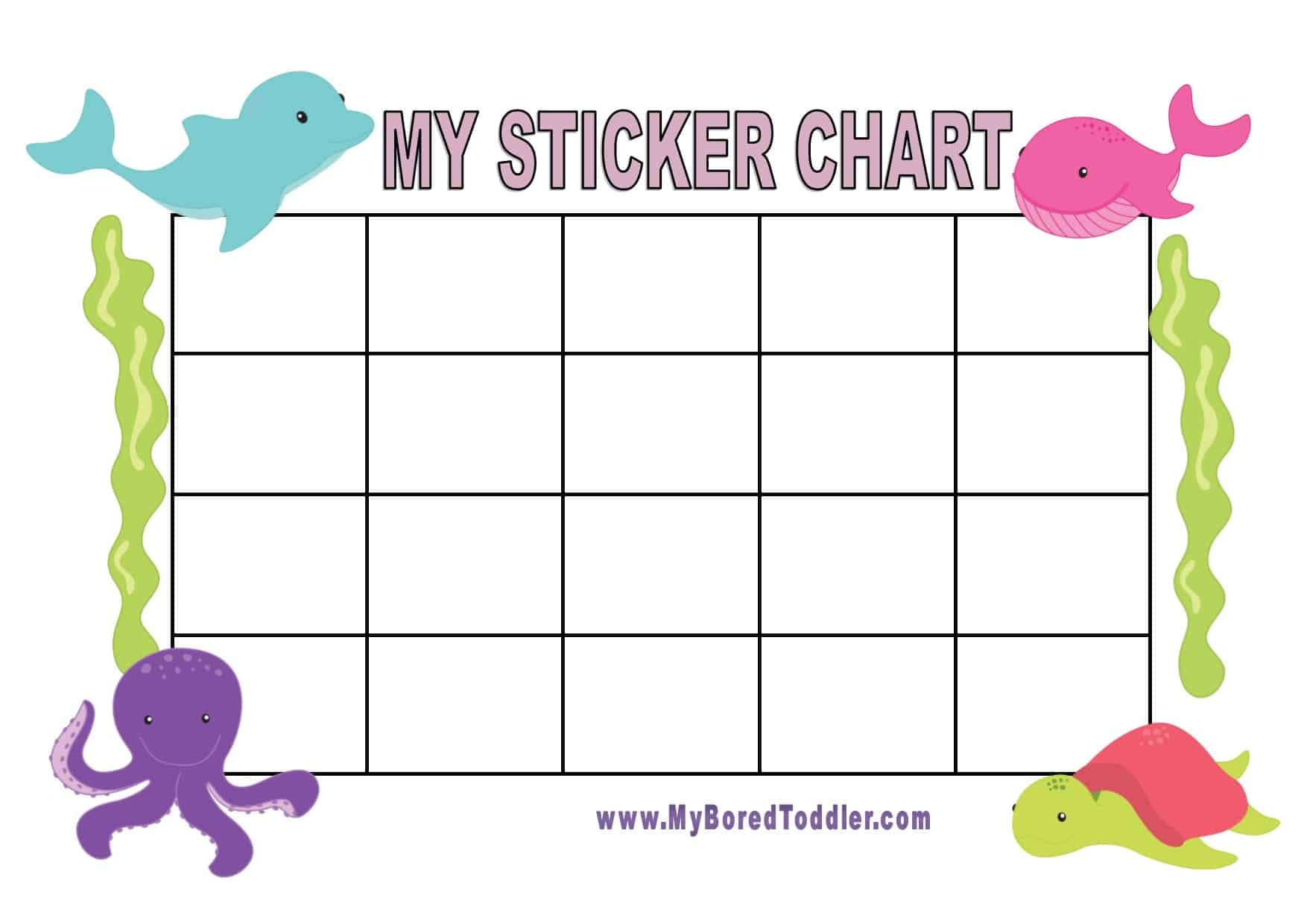 Under The Sea Printable Reward Chart My Bored Toddler